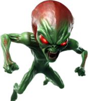 AI generated Close-up of a scary alien image. png