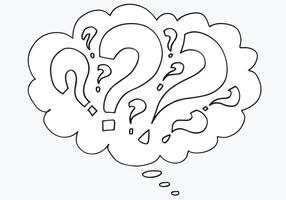 Image of question mark icon on white background. vector