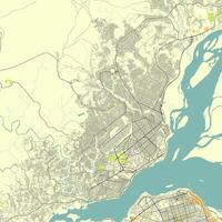 ciudad mapa de Brazzaville república de el congo vector