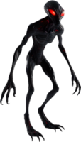 AI generated Close-up of a scary alien image. png