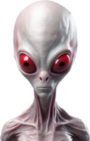 AI generated Close-up of a scary alien image. png