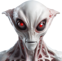 AI generated Close-up of a scary alien image. png