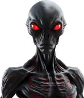 AI generated Close-up of a scary alien image. png