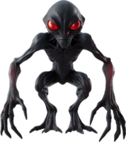 AI generated Close-up of a scary alien image. png