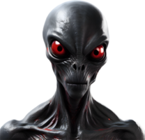 AI generated Close-up of a scary alien image. png