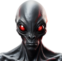 AI generated Close-up of a scary alien image. png