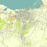 Map of Semarang City, Central Java, Indonesia vector