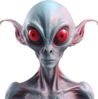 AI generated Close-up of a scary alien image. png