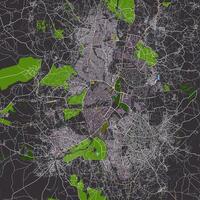 City map of Lilongwe, Malawi vector