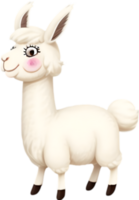 AI generated Close-up of a cute cartoon llama icon. png