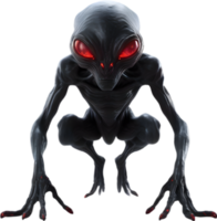 AI generated Close-up of a scary alien image. png