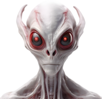 AI generated Close-up of a scary alien image. png