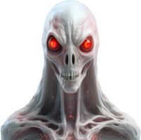 AI generated Close-up of a scary alien image. png