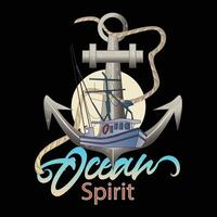 Ocean Spirit Nautical Journey T-shirt Graphics Vector