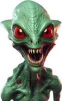 AI generated Close-up of a scary alien image. png