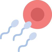 an illustration of a sperm cell and two eggs vector