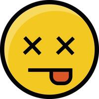 a yellow emoticion with a tongue sticking out vector