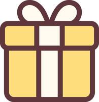 Ilustración de vector de icono de caja de regalo