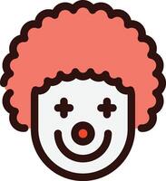 a clown with red hair and a red nose vector