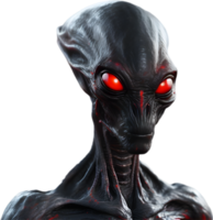 AI generated Close-up of a scary alien image. png