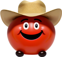 ai généré mignonne dessin animé tomate icône, kawaii tomate clipart. png