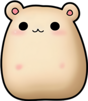 AI generated Cute Cartoon potato icon, Kawaii potato clipart. png