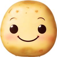 AI generated Cute Cartoon potato icon, Kawaii potato clipart. png