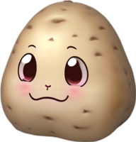 ai genererad söt tecknad serie potatis ikon, söt potatis ClipArt. png