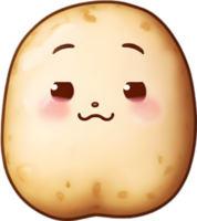 ai généré mignonne dessin animé Patate icône, kawaii Patate clipart. png