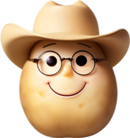 AI generated Cute Cartoon potato icon, Kawaii potato clipart. png