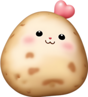 ai generato carino cartone animato Patata icona, kawaii Patata clipart. png