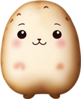 ai gegenereerd schattig tekenfilm aardappel icoon, kawaii aardappel clip art. png