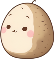 ai généré mignonne dessin animé Patate icône, kawaii Patate clipart. png