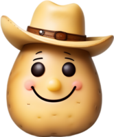 AI generated Cute Cartoon potato icon, Kawaii potato clipart. png