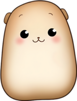 ai generato carino cartone animato Patata icona, kawaii Patata clipart. png