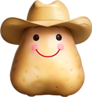 ai généré mignonne dessin animé Patate icône, kawaii Patate clipart. png