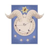 Illustration of Capricorn constellation vector