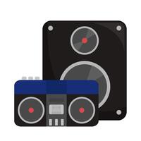 ilustración de boombox vector