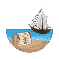 Illustration of treasure chest vector