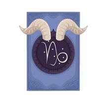 Illustration of Capricorn zodiac vector