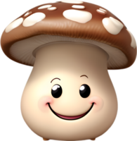 AI generated Cute Cartoon Mushroom icon png