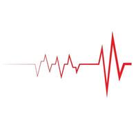 Heart beat pulse logo vector