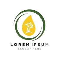 Palm Oil logo template vector