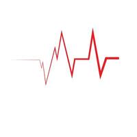 Heart beat pulse logo vector