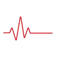 Heart beat pulse logo vector