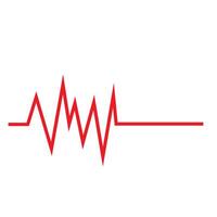 Heart beat pulse logo vector