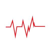 Heart beat pulse logo vector