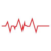 Heart beat pulse logo vector