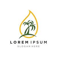 Palm Oil logo template vector