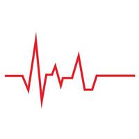 Heart beat pulse logo vector